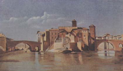 Jean Baptiste Camille  Corot Ile et pont San Bartolomeo (mk11)